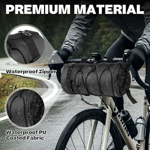 Waterproof Bike Handlebar Bag - 2.5L Storage with Strap
