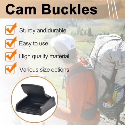 5pcs 1-1/2 Inch Plastic Cam Buckles for Backpack Straps