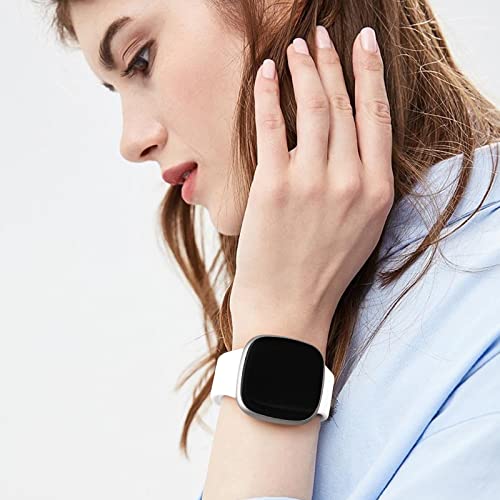 Silicone Bands for Fitbit Versa 3 & 4, Sense & Sense 2 - White
