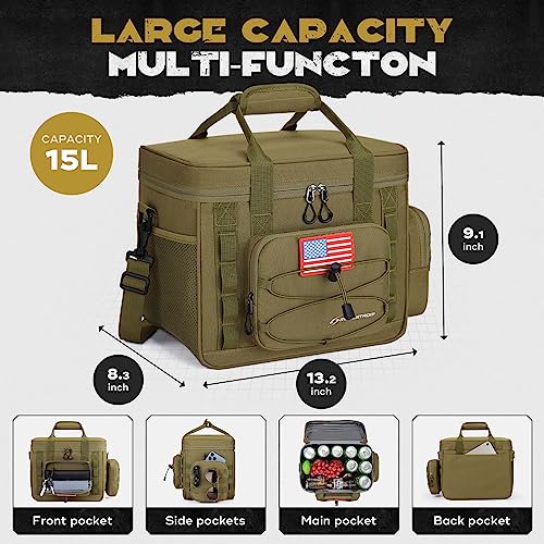 Maelstrom 15L Tactical Lunch Box Khaki with Detachable MOLLE Bag