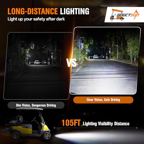 Golf Cart LED Headlight Bar for Club Car Precedent 2004+ 12V Replacement