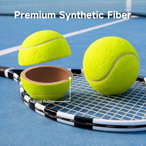 Training Tennis Balls - 4 Pack Durable Practice Balls for Dogs & Beginners - Yellow