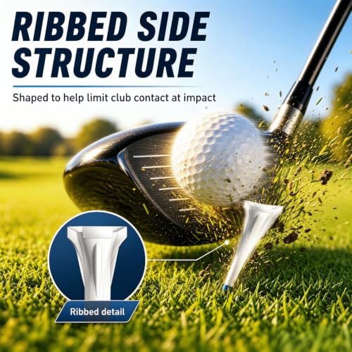 Premium 3-Prong Plastic Golf Tees - 3-1/4" - 120 Pack