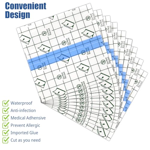 Transparent Waterproof Bandages - 4x4 Inch Adhesive Dressing, 30 Pack