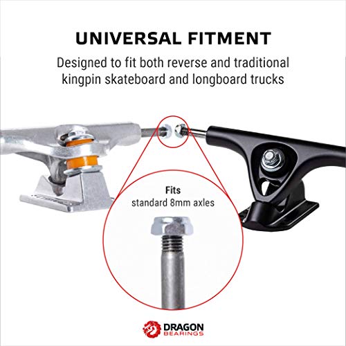 Skateboard Axle Nuts - 5/16 Fireball Dragon Lock Nuts - Silver