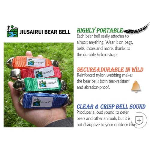 Outdoor Bear Bells for Hiking Safety - Blue Bear Deterrent