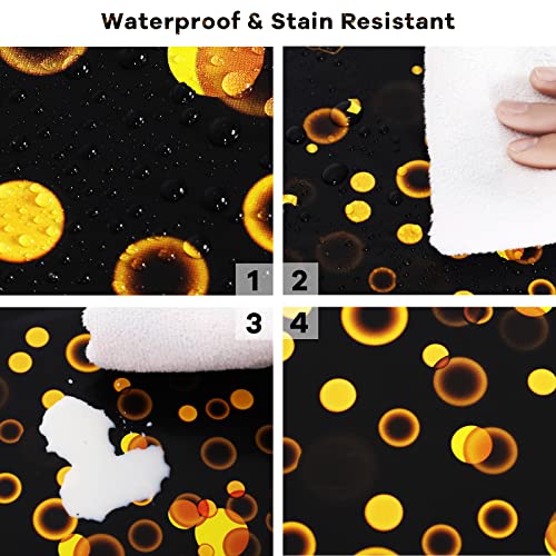 Happy Birthday Tablecloths - Black Gold Plastic, 2 Pack, 54 x 108 Inch