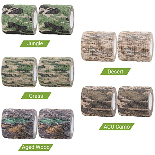 Treaful Desert Camo Wraps Tape 2in x 14.8ft Self-Adhesive Camouflage Bandage
