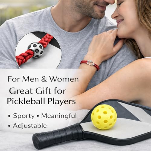 Pickleball Bracelet Gift for Pickleball Lovers - Red