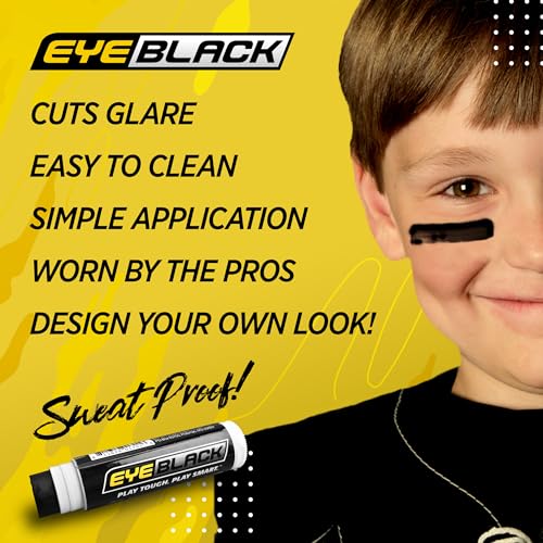 Anti-Glare Under Eye Black Grease Stick - Waterproof Sports Face Paint - Black