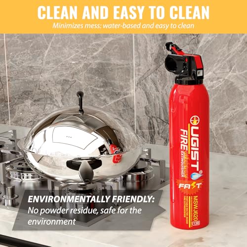 Ougist Water-Based Fire Extinguisher -2 Pack Portable for Home & Vehicle Use, Cold-Weather Safe, Prevents Re-Ignition - Ideal for Kitchen, Garage, Car