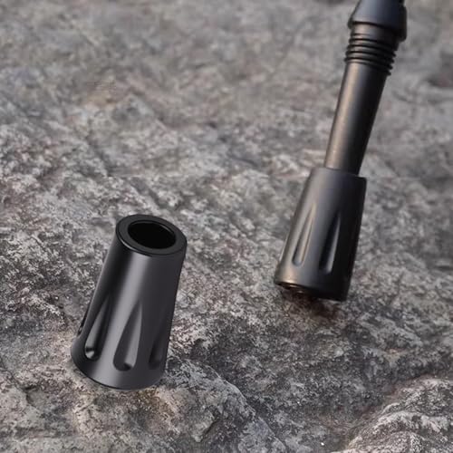 8-Pack Rubber Trekking Pole Tips - 11mm Replacement Walking Stick Caps
