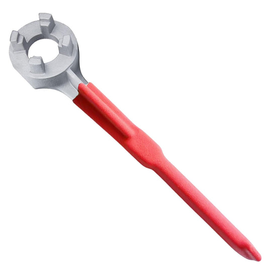 WINTOWIN Aluminum Drum Wrench, Bung Wrench, Barrel Opener Tool for Opening 10 15 20 30 55 Gallon Drum, Fits 2" and 3/4" Bung Cap Red