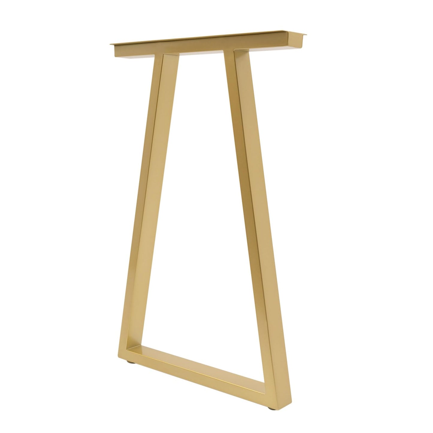 Fronimo Metal Gold Table Legs 28''Inch 2Pc Trapezoid Metal Table Legs Dining Table Legs Desk Legs Bench Legs for Homes Offices Hotels Bars Without Boards