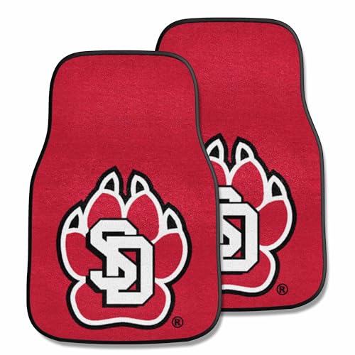 South Dakota Coyotes Carpet Car Mat Set - 2 Pieces, 17"x27"