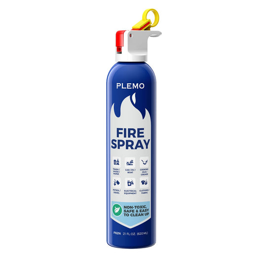 PLEMO Fire Extinguisher, Fire Extinguisher for Home, Compact 620ml Fire Spray for Car, Kitchen, Truck, F62N, 1-Pack