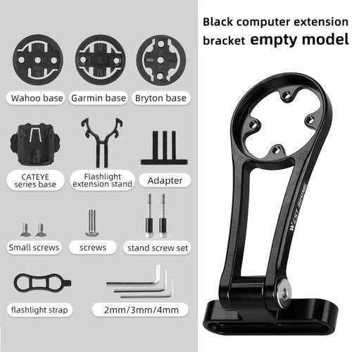 ZLiT for Garmin Bike Out Front Computer Mount,Aluminum Alloy Bike Computer Camera Mount for Garmin for Bryton for Cateye for Whoo (Hollow Out)