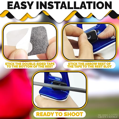 6-Pack Adhesive Arrow Rests for Recurve Bow - 1.2"x0.8"