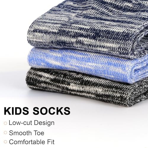 Boys Ankle Socks 12-Pack - Toddler Athletic Low Cut 4-6 Years