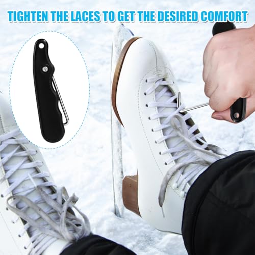 Ice Skate Lace Tightener - Foldable Black Shoe Puller Tool