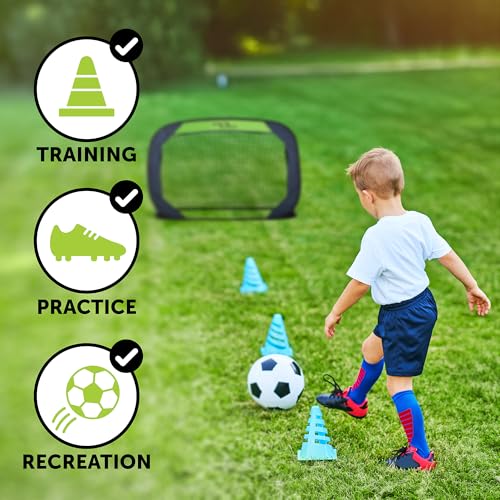 Portable Soccer Goal Net Set - 2 Pack, Lightweight & Collapsible