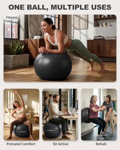 Yoga Stability Ball for Core Training, Pregnancy & Office Use