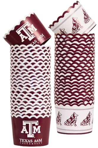 Texas A&M Aggies Cupcake Cups 48 Pcs | Graduation & Party Supplies