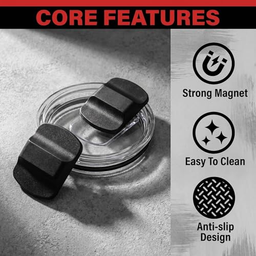Magnetic Slider Replacement for Drink Lids - 2 Pack Black