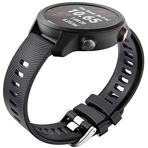 Soft Silicone Replacement Band for Garmin Smartwatches - Black