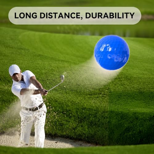High Visibility Colored Golf Balls - 3 Pack, Blank No Logo