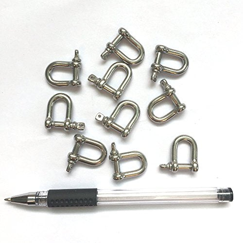 4mm Stainless Steel D-Shackle (JY-Marine) 316, 10 Pcs – Paracord Jewelry Hardware