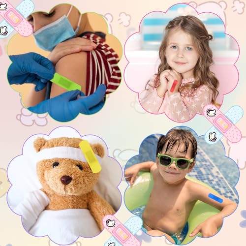 120 Pcs Waterproof Kids Bandages - 6 Color Strips