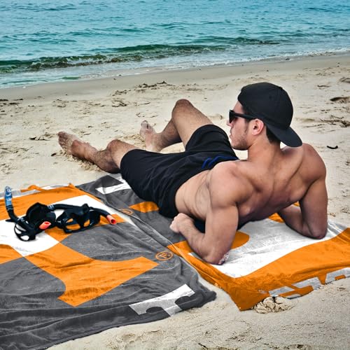 Microfiber Beach Towel - Quick Dry & Sand Resistant - 30 x 60 Inch - Tennessee Volunteers