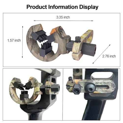 Capture Whisker Biscuit Brush Arrow Rest for Compound & Recurve Bow - Camo