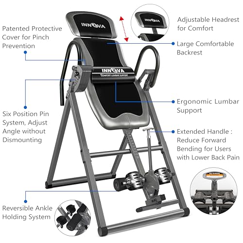 Heavy-Duty Inversion Table with Adjustable Headrest & Ankle Holders