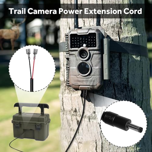 79-inch Chew-Resistant Trail Camera Power Cable - 5.5x2.1mm End-Spade