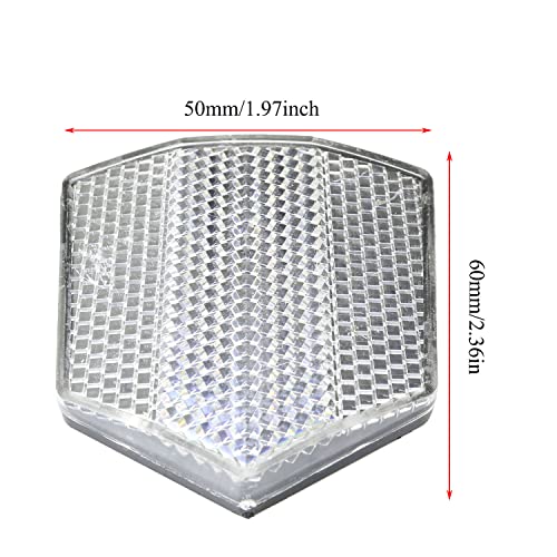 Reflective Bicycle Mount Warning Light - White Safety Reflector