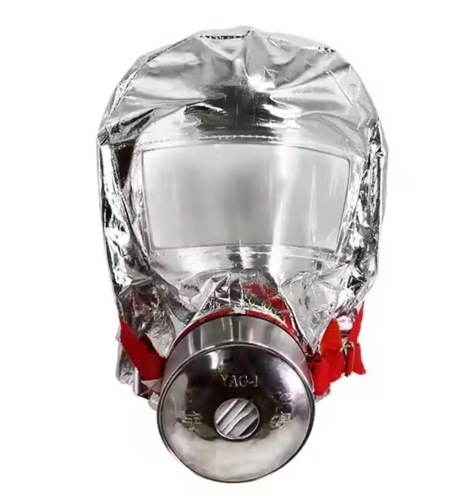W WILKEN Fire Escape Mask & Hood | 30-Min Respirator for Smoke & Carbon Monoxide | Single-Use Emergency Protection (4)