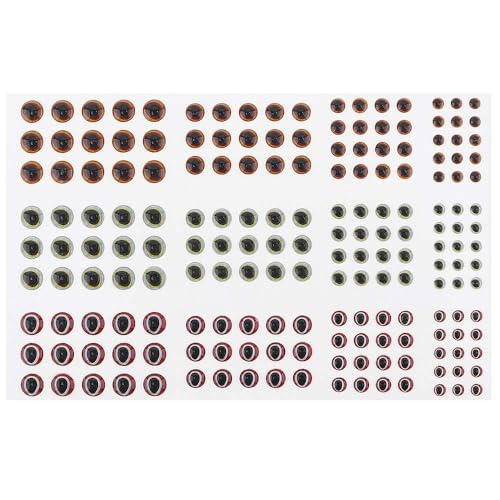 183pcs Lifelike 3D Fishing Lure Eyes - 3/4/5/6mm Sizes