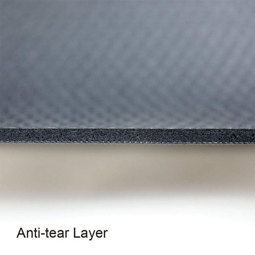 RevTime Large Exercise Mat 6 x 4 feet (72" x 48" x 1/4") 6 mm Thick & High Density Mat for Home Cardio and Yoga Workouts, Durable Gym Floor, Black