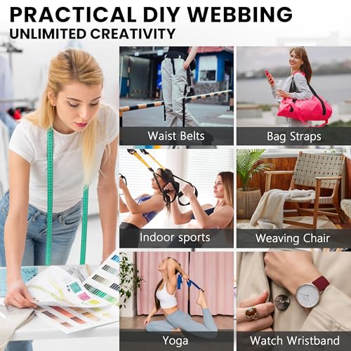 Heavy Duty Polyester Webbing Strap - White, 1" x 10 Yards