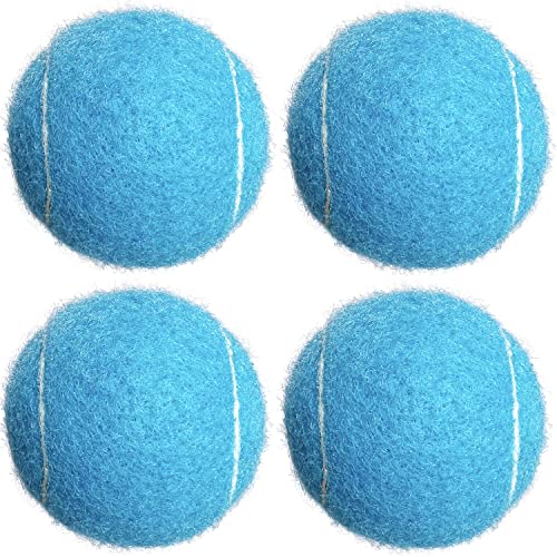 High Visibility Tennis Balls 4 Pack - Advanced Training Balls for Dogs - Blue
