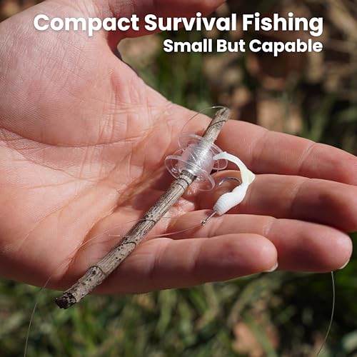 TITAN PPE TinTackle Pro Compact Survival Fishing Kit with Mini Finger Reel - Emergency Outdoor Gear