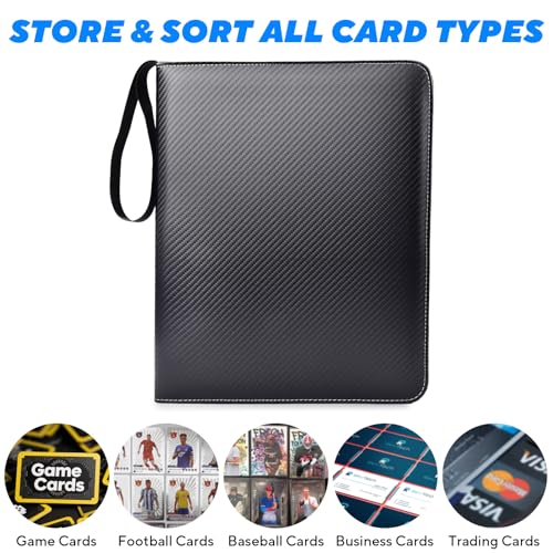 Portable Trading Card Binder - Holds 1080 Cards with 60 Sleeves