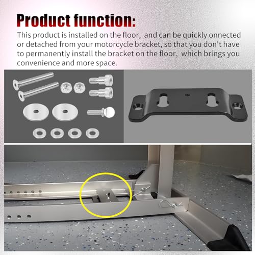 Motorcycle Wheel Chock Trailer-Stop Adapter Kit - Quick Connect/Detach