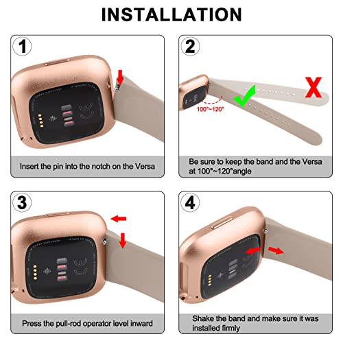 Soft Silicone Sport Watch Band for Versa 2 and Versa Lite - Milk Tea