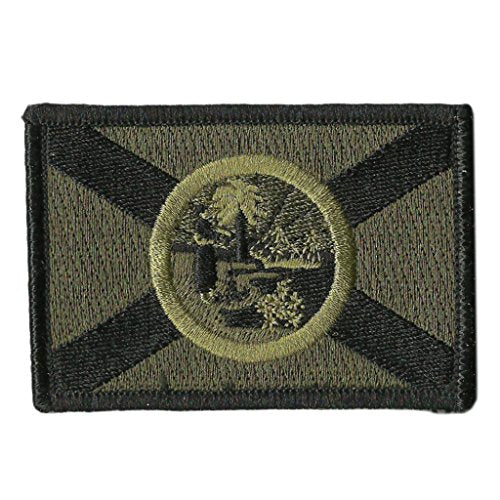 Olive Drab Tactical Flag Patch - 2x3" Embroidered USA Made