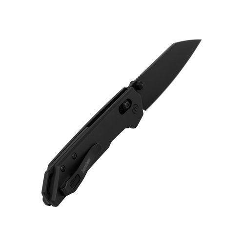 Kershaw Mini Iridium Reverse Tanto Folding Pocket Knife, 3 inch D2 Steel Blade, DuraLock, Aluminum Handle with Anodized Backspacer, Pocketclip (Black)