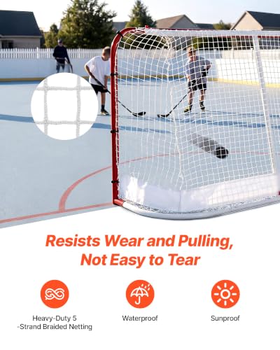 Heavy-Duty Steel Street Hockey Goal - 72" x 48"