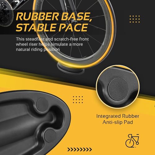 Indoor Bike Trainer Front Wheel Riser Block - 1.5" Elevation